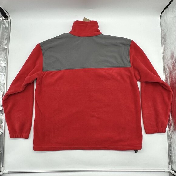 Columbia Men's Size XL Red Fleece & Gray Color-Block Pocket Full Zip Jacket NWT - Picture 8 of 11